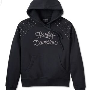 NWT Harley Davidson Studded Hoodie Xs
